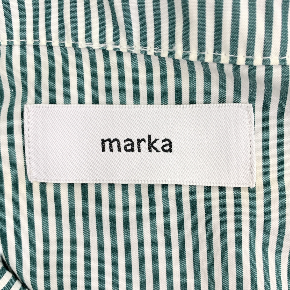marka / マーカ コットン ストライプ スキッパーシャツ