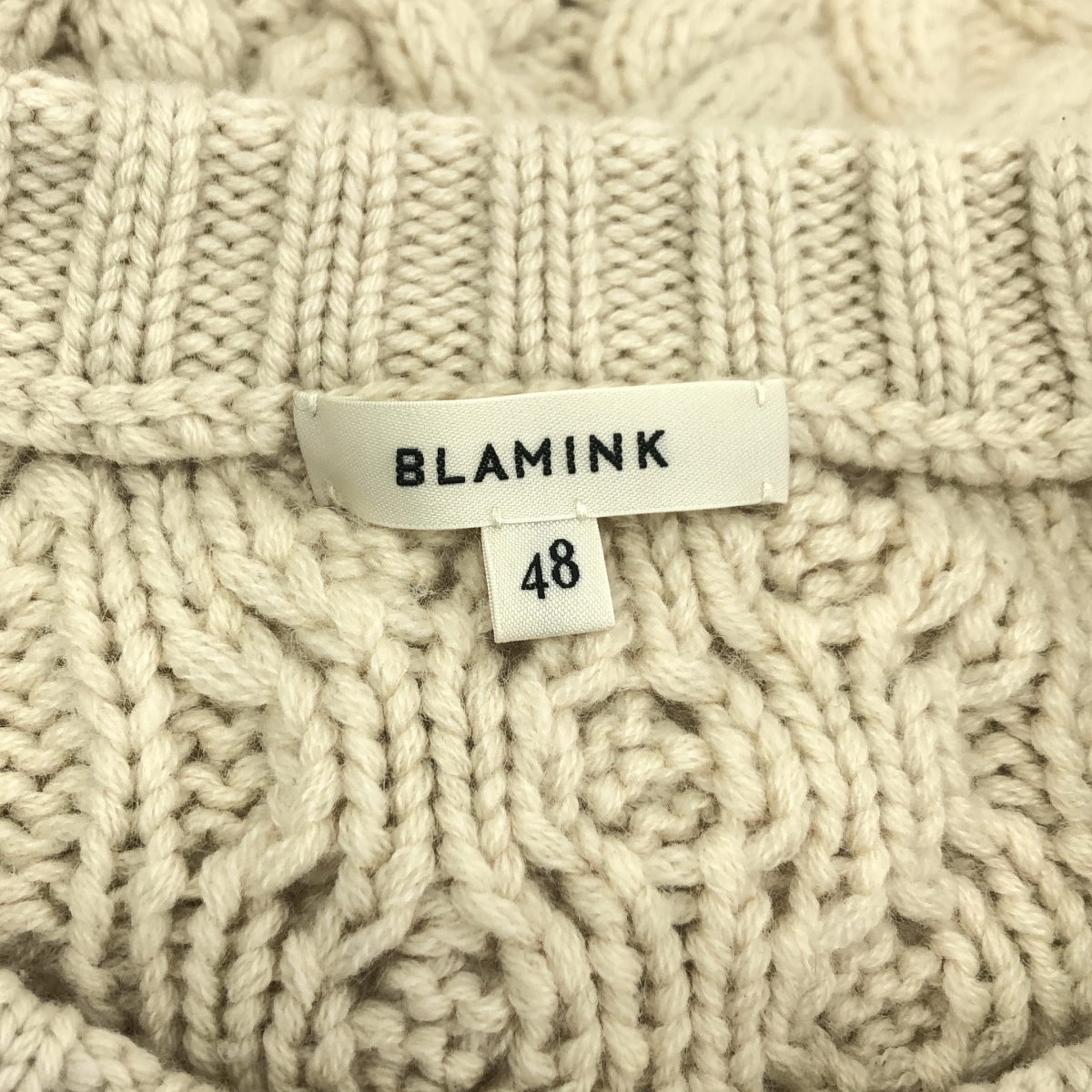 BLAMINK / ブラミンク cashmere 100% / カシミヤ ケーブル ニット セーター