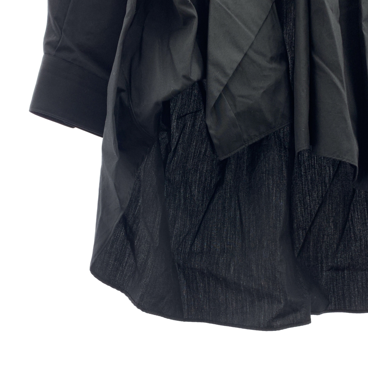 COMME des GARCONS / コムデギャルソン コットン ギャザー アシンメトリー シャツ