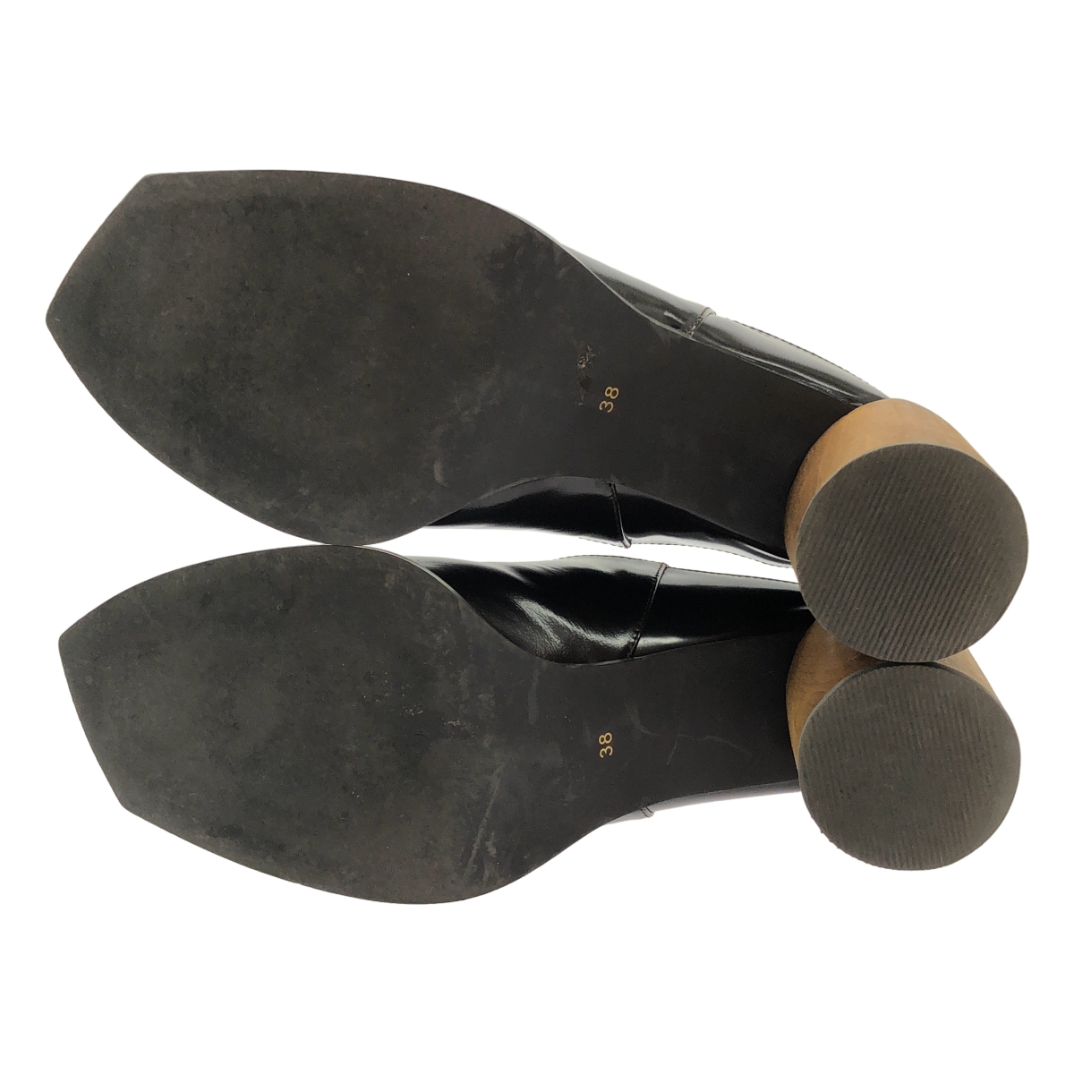 ENFOLD / エンフォルド チャンキーヒール ウッドミュール サンダル