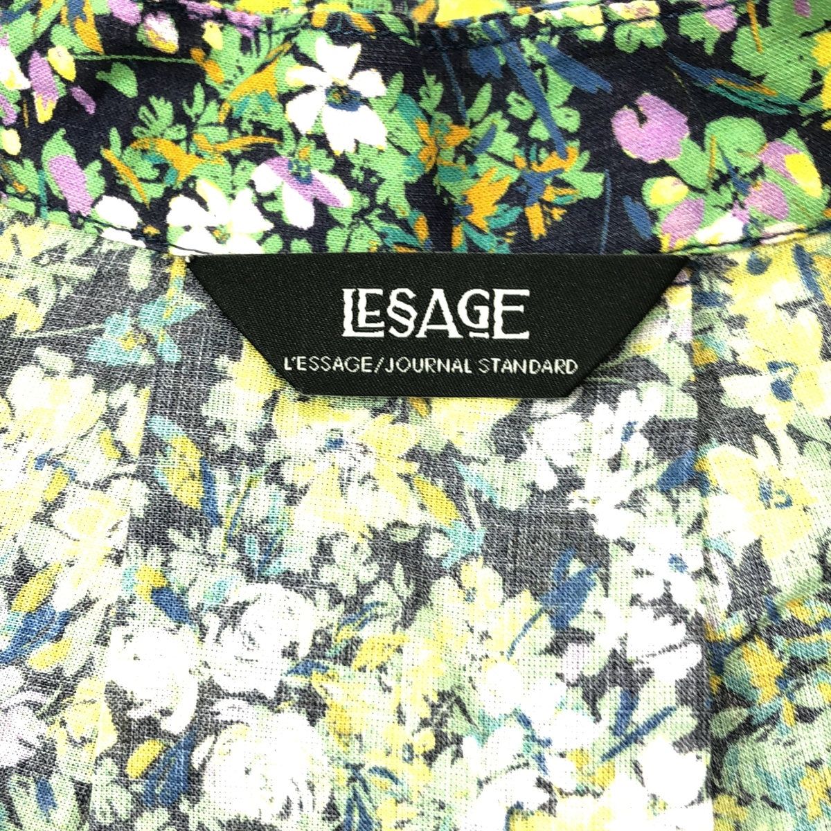JOURNAL STANDARD L'ESSAGE / ジャーナル​スタンダードレサージュ 総柄 タックスリーブシャツ ブラウス