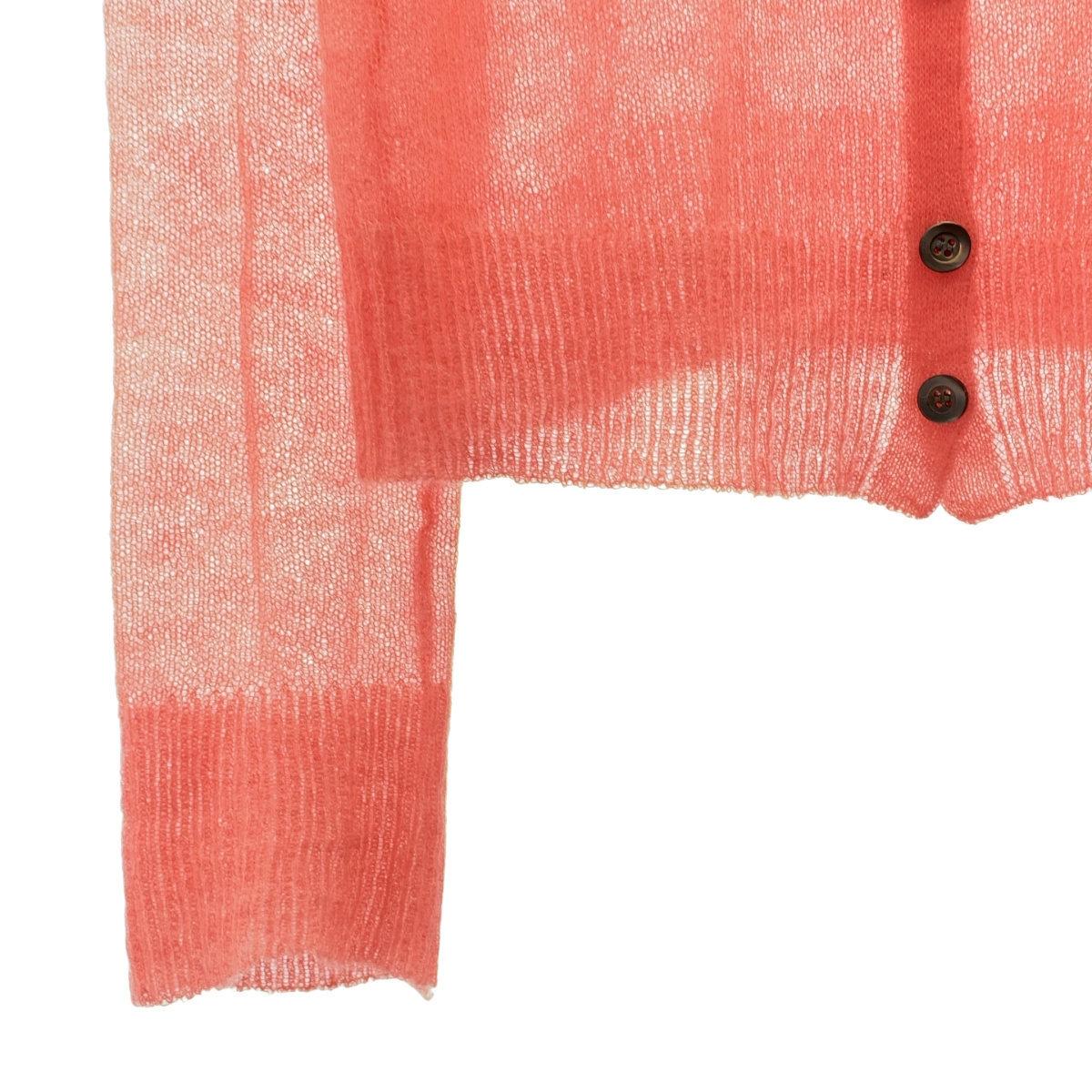 DRIES VAN NOTEN / ドリスヴァンノッテン モヘヤ混 クルーネック カーディガン