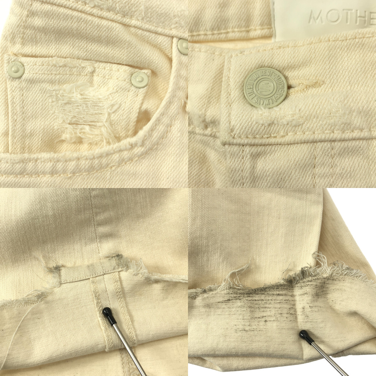 L'Appartement / アパルトモン 【 MOTHER / マザー 】 ダメージ加工 カットオフ ブーツカット フレア ワイド デニムパンツ