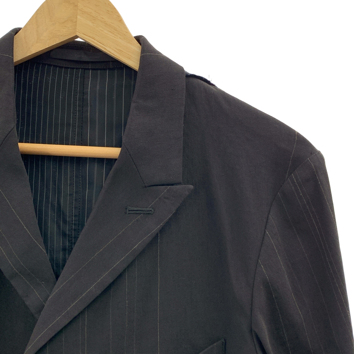 The Viridi-Anne / ザヴィリジアン ストライプ パッチワーク ジャケット