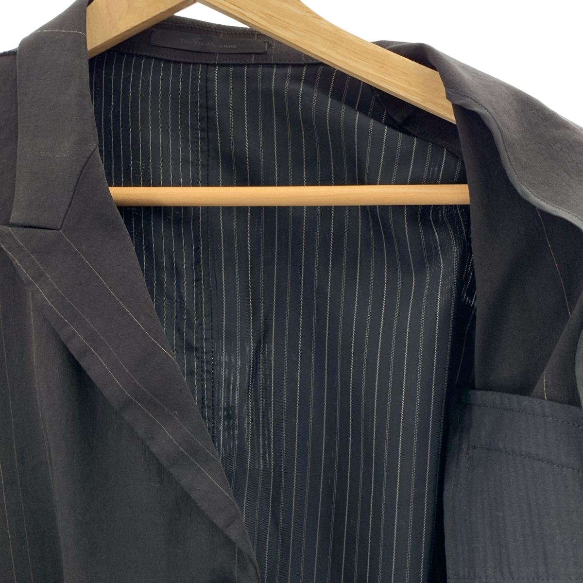 The Viridi-Anne / ザヴィリジアン ストライプ パッチワーク ジャケット