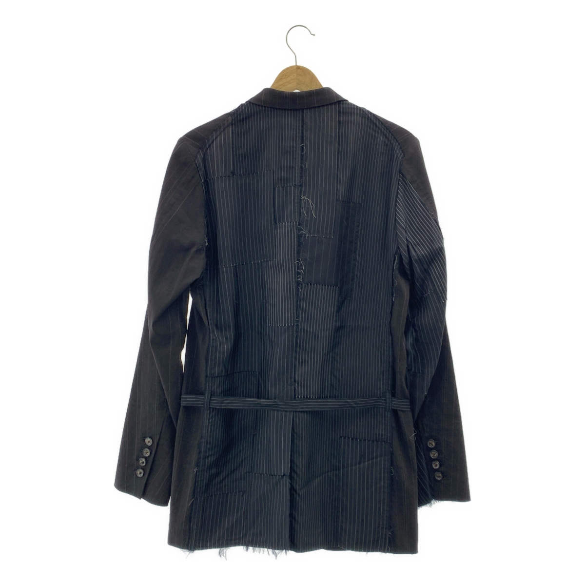 The Viridi-Anne / ザヴィリジアン ストライプ パッチワーク ジャケット