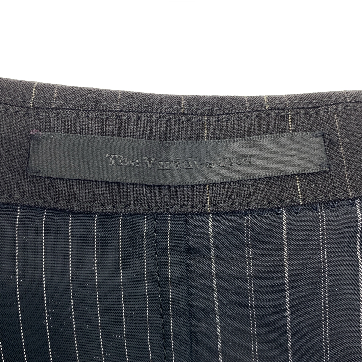 The Viridi-Anne / ザヴィリジアン ストライプ パッチワーク ジャケット