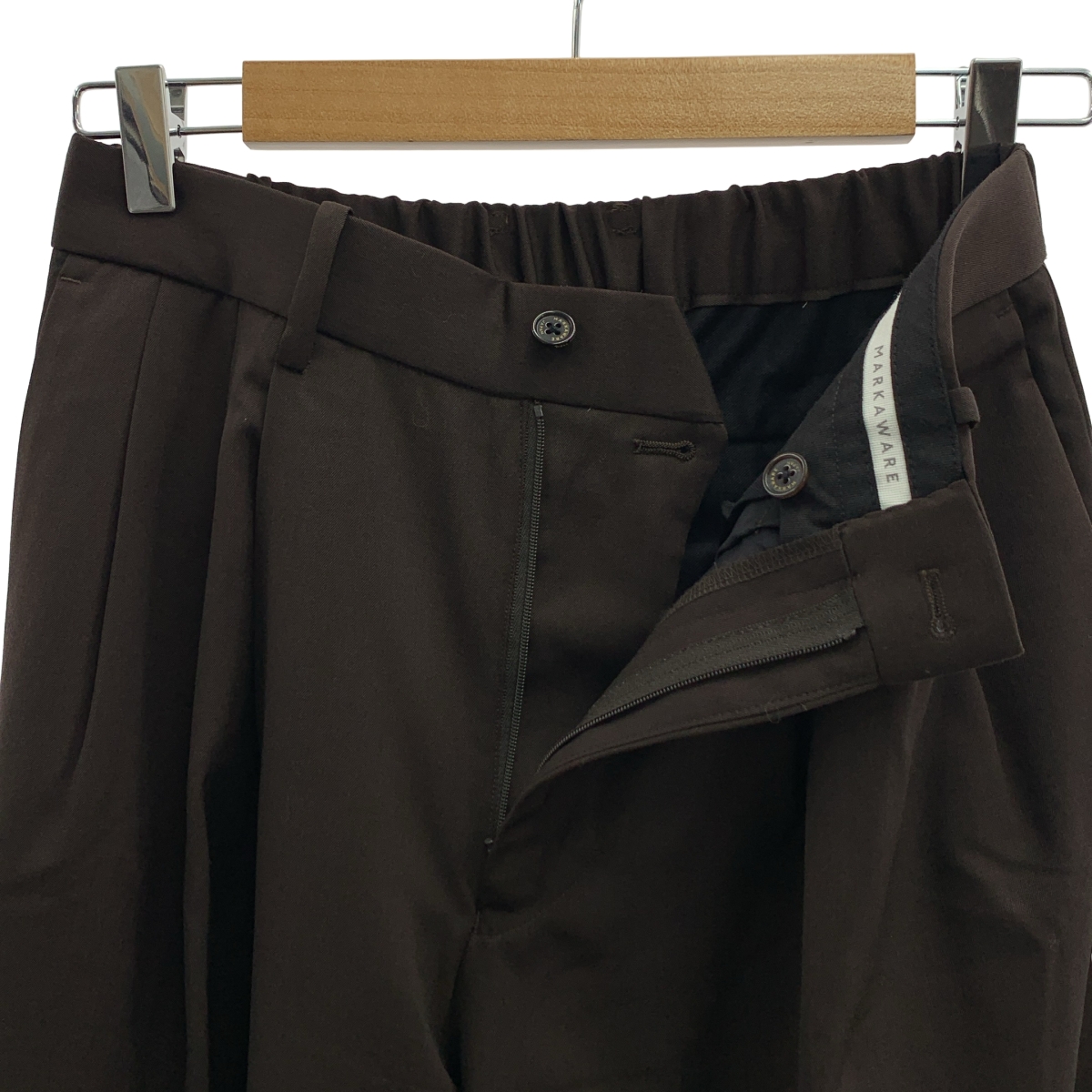MARKAWARE / マーカウェア SUPER 160's WOOL GABARDINE TRIPLE PLEATED WIDE TROUSERS 3タック パンツ