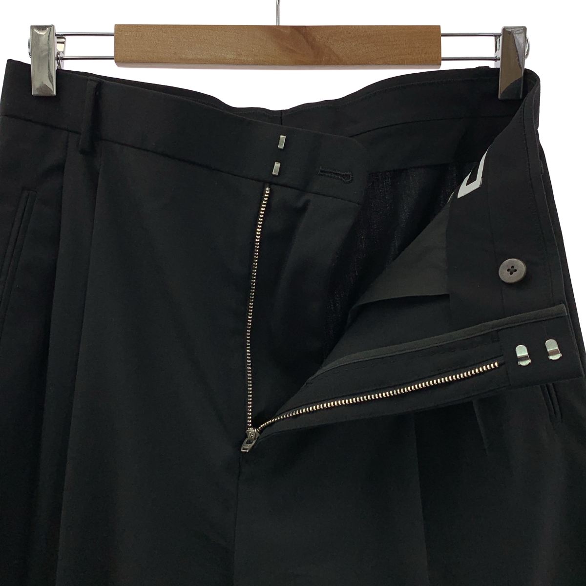 H BEAUTY&YOUTH / エイチビューティアンドユース ウールトロ 2プリーツ ワイドパンツ