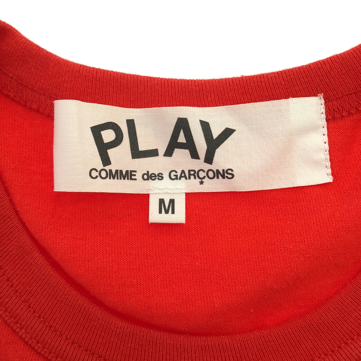 PLAY COMME des GARCONS / プレイコムデギャルソン コットン ダブルハート パッチ Tシャツ
