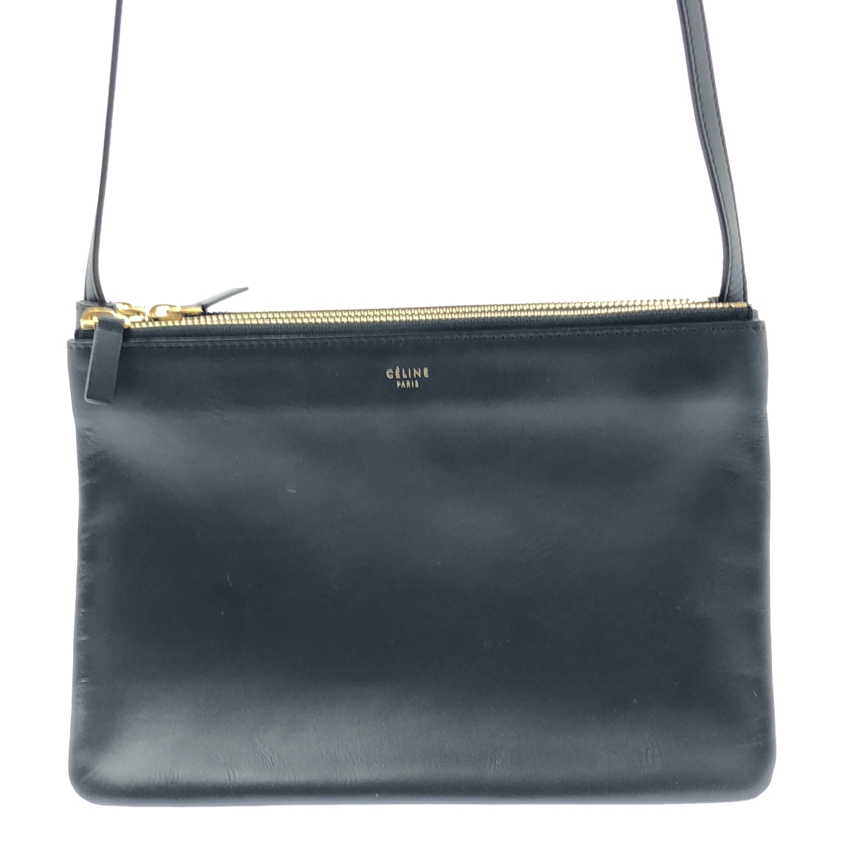 CELINE / セリーヌ by Phoebe Philo フィービー / トリオ ラージ レザー ロゴ ショルダーバッグ