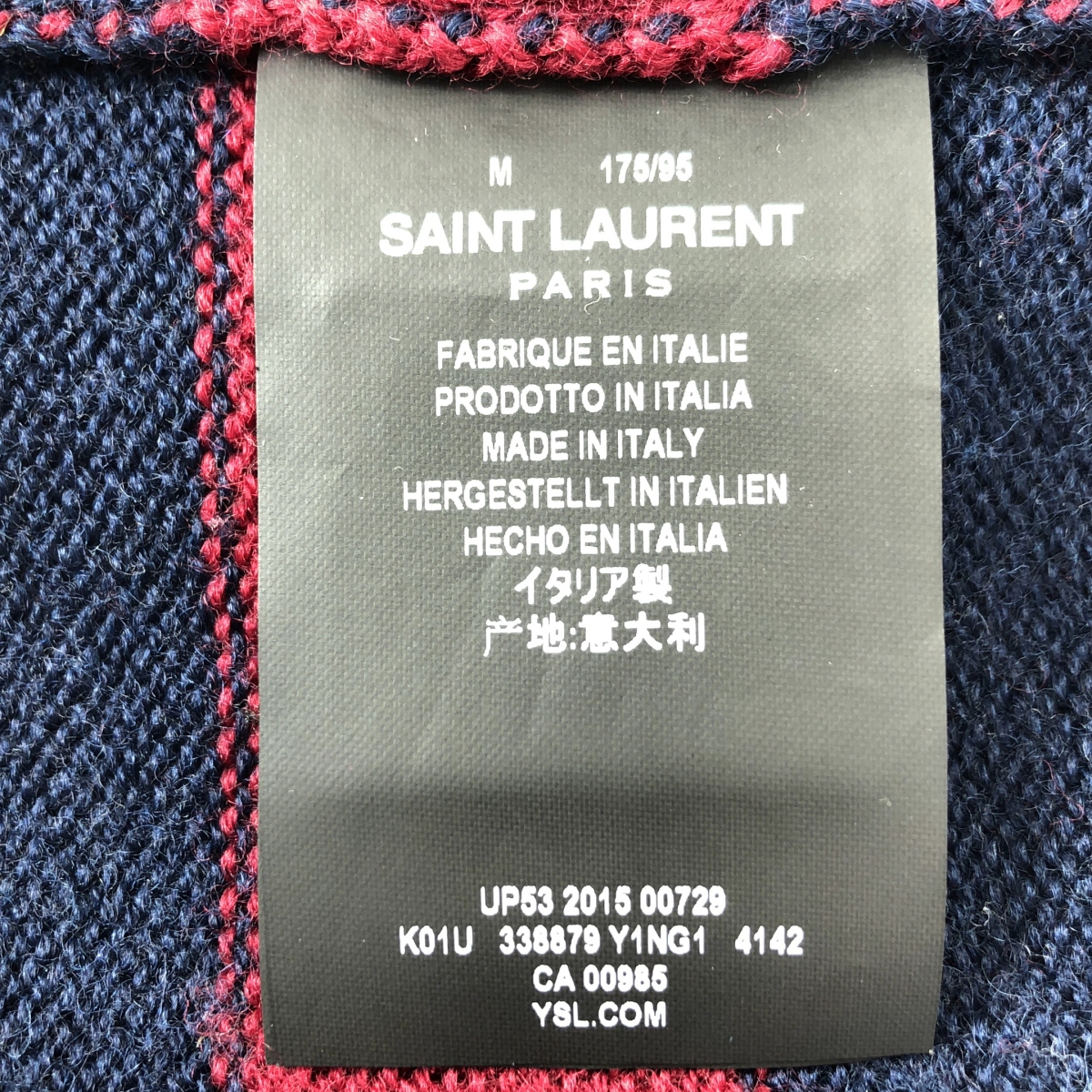 SAINT LAURENT PARIS / サンローランパリ ボーダー クルーネック ウールニット