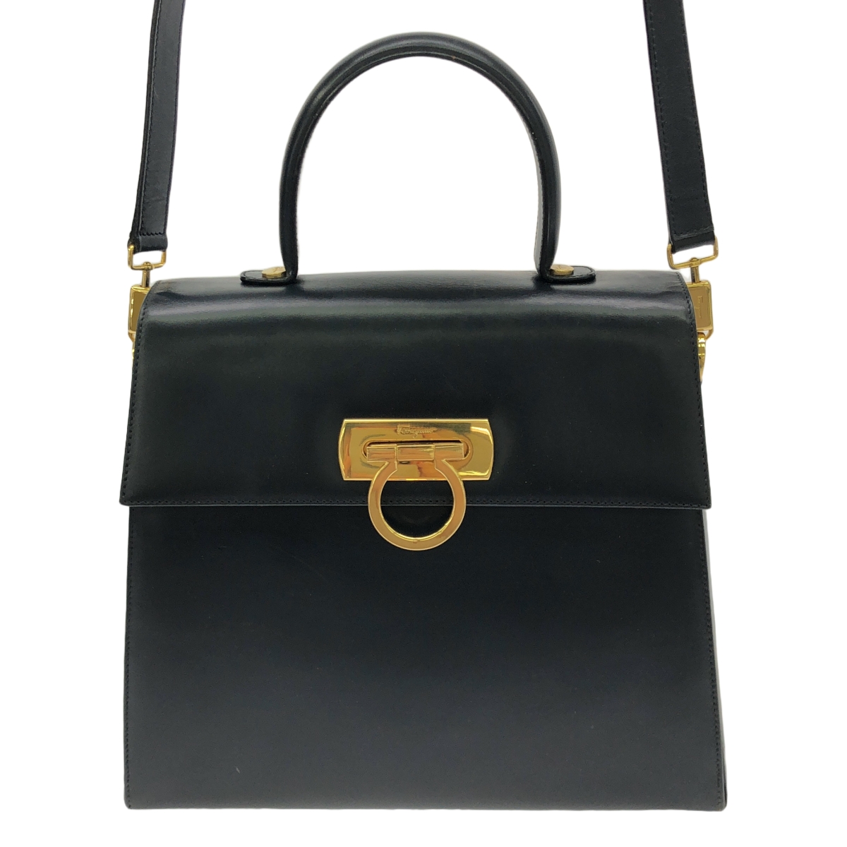 Salvatore Ferragamo / サルヴァトーレフェラガモ レザー ガンチーニ 2Way ハンドバッグ