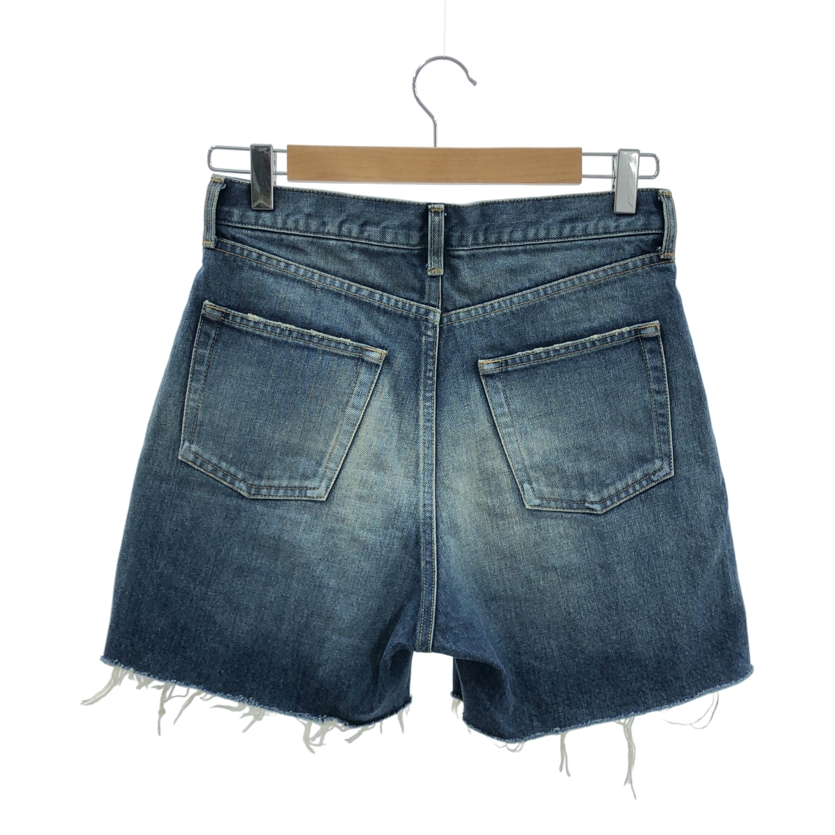 SAINT LAURENT / サンローラン エンブロイダリーロゴ ショート デニムパンツ