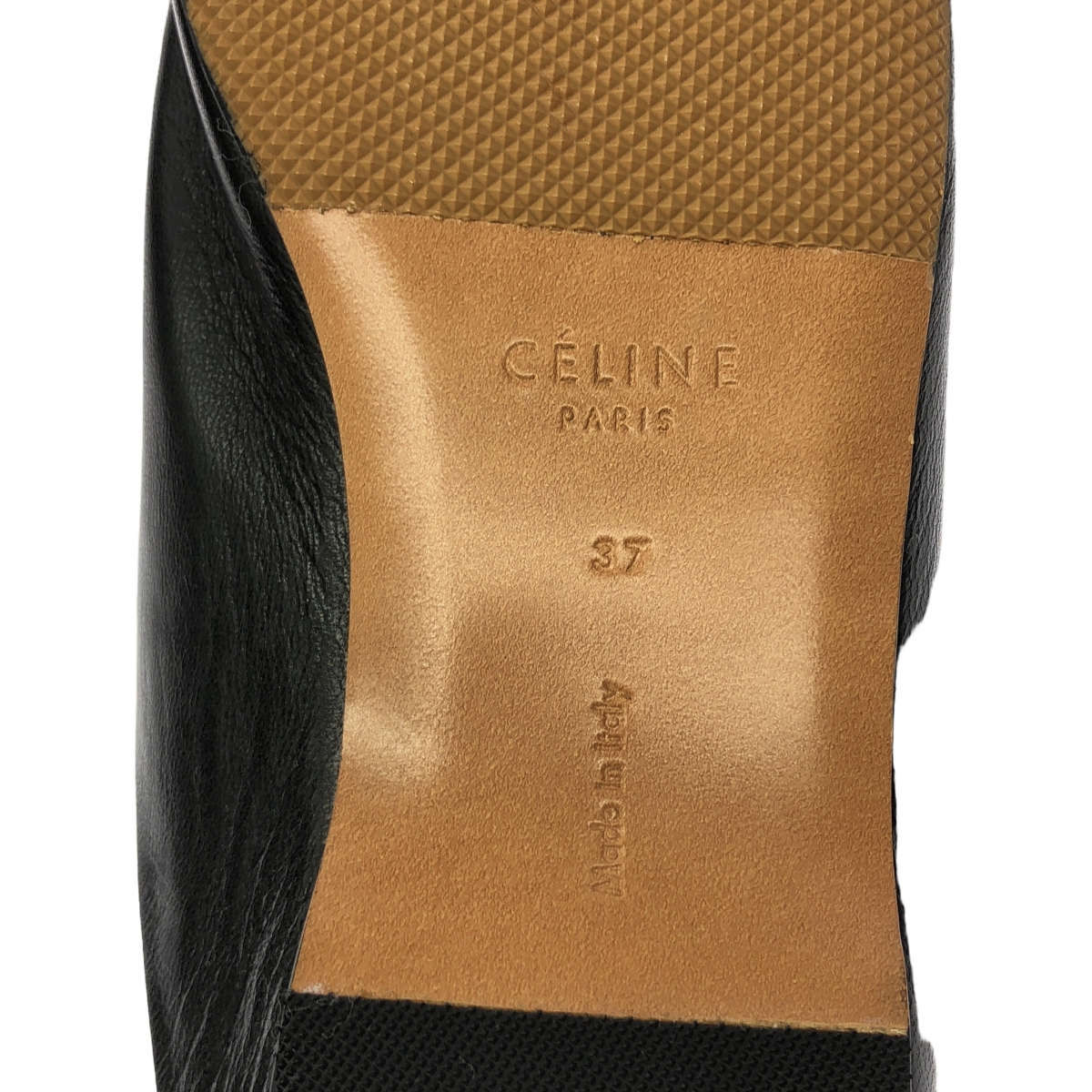 CELINE / セリーヌ フィービー期 レザー スクエア ミュール サンダル フラットシューズ