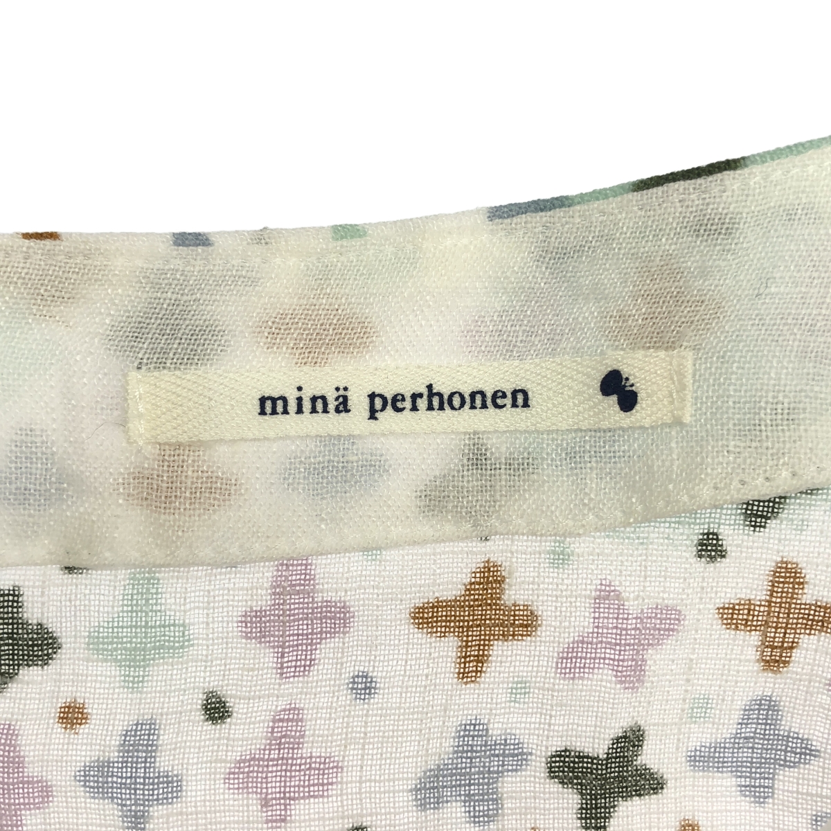 mina perhonen / ミナペルホネン star fence リネン 総柄 ブラウス