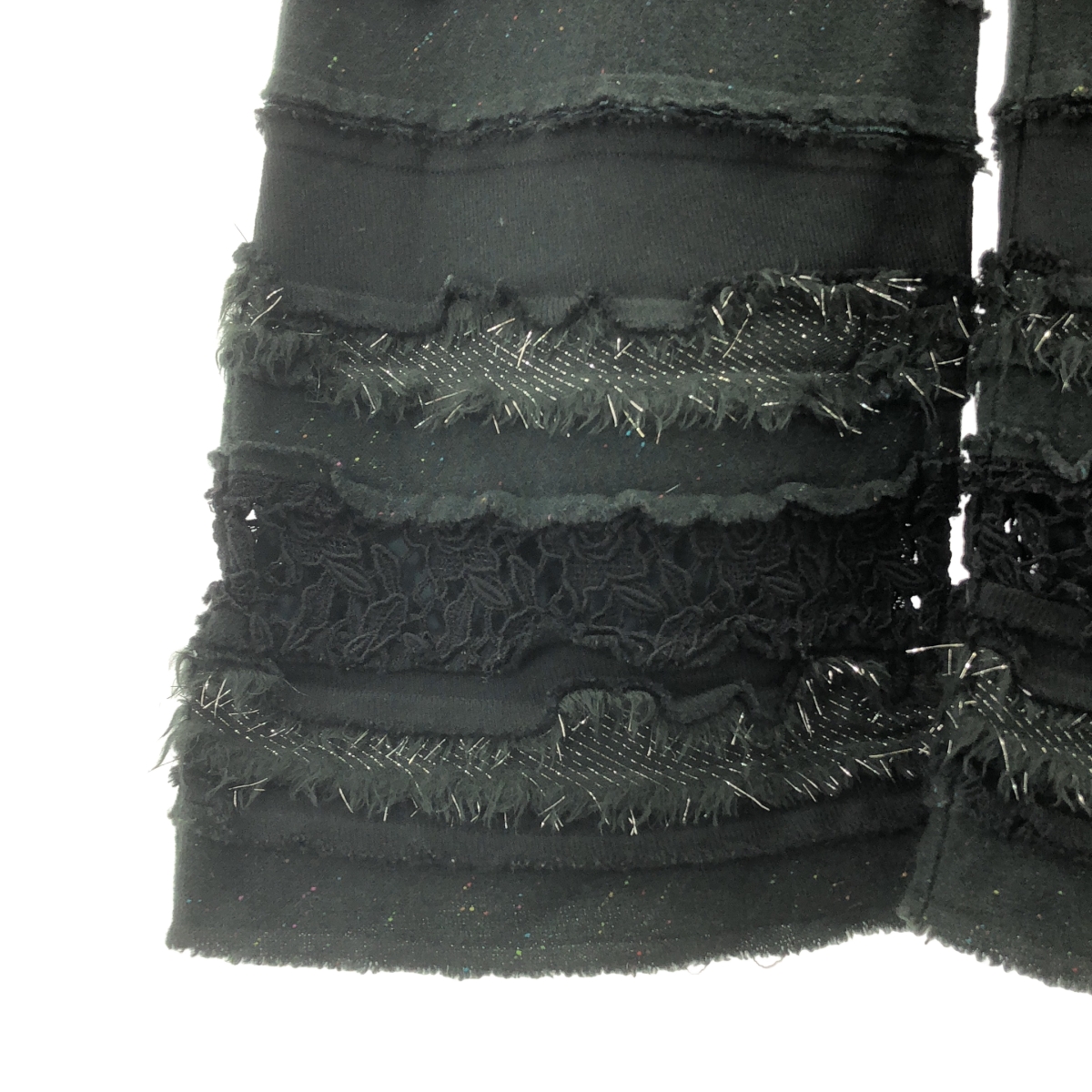 HaaT ISSEY MIYAKE / ハートイッセイミヤケ ウール 異素材 レース ストレートパンツ