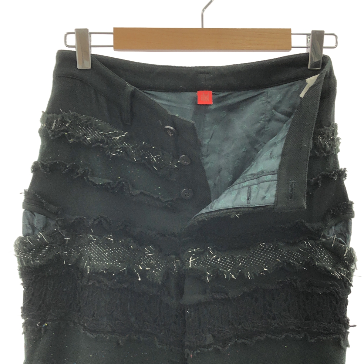 HaaT ISSEY MIYAKE / ハートイッセイミヤケ ウール 異素材 レース ストレートパンツ