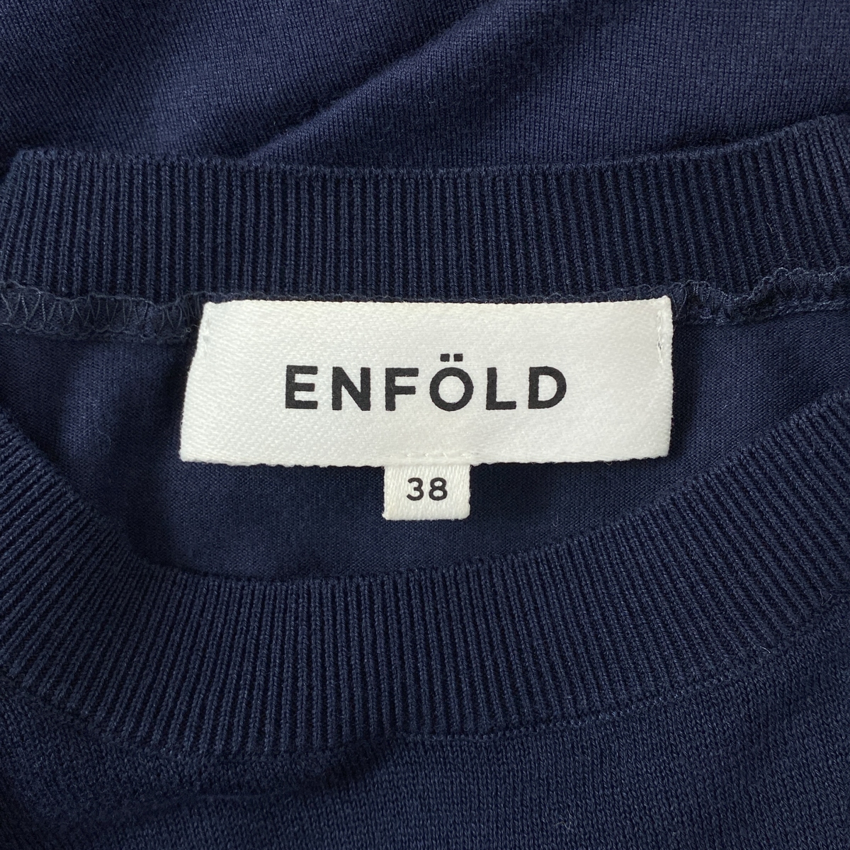 ENFOLD / エンフォルド KNIT×CUT T-SHIRT / コットン クルーネック スリット サマー ニット