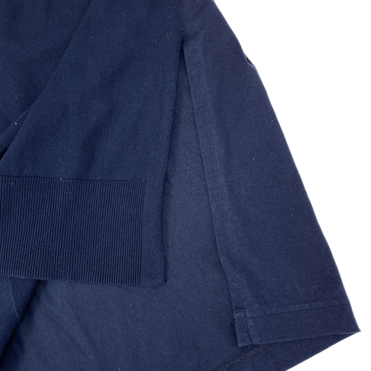 ENFOLD / エンフォルド KNIT×CUT T-SHIRT / コットン クルーネック スリット サマー ニット