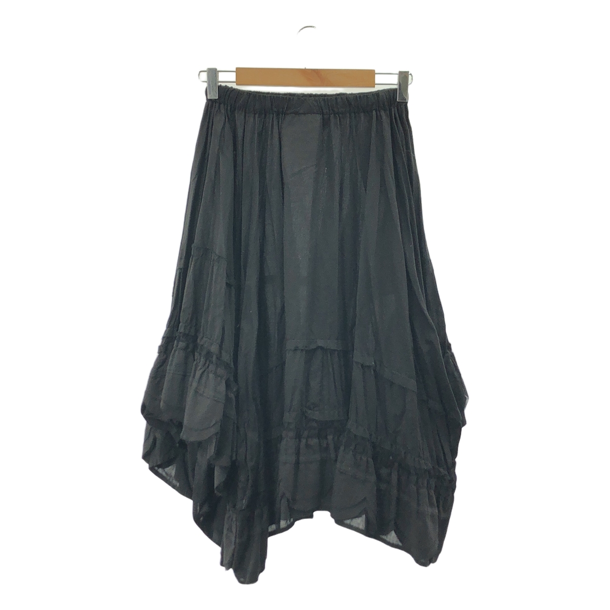 tricot COMME des GARCONS / トリココムデギャルソン 裾フリルデザイン ギャザー コットン ロングスカート