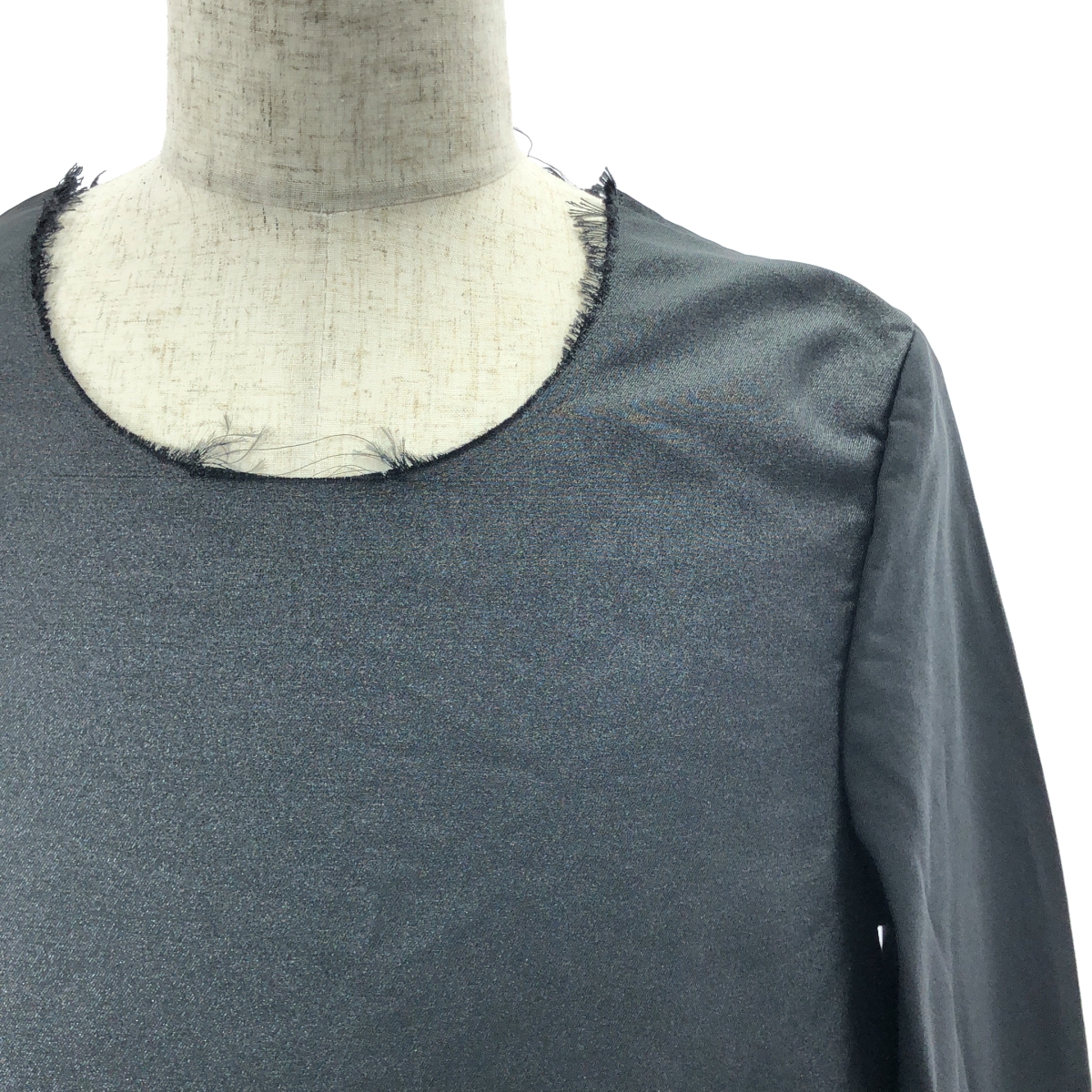 COMME des GARCONS HOMME PLUS / コムデギャルソンオムプリュス ポリエステル縮絨 断ち切り プルオーバー ロングジャケット ワンピース