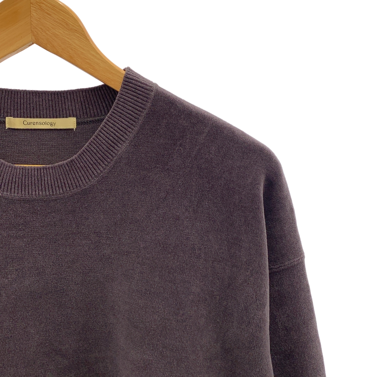 Curensology / カレンソロジー ニット ベロア チュニック ワンピース