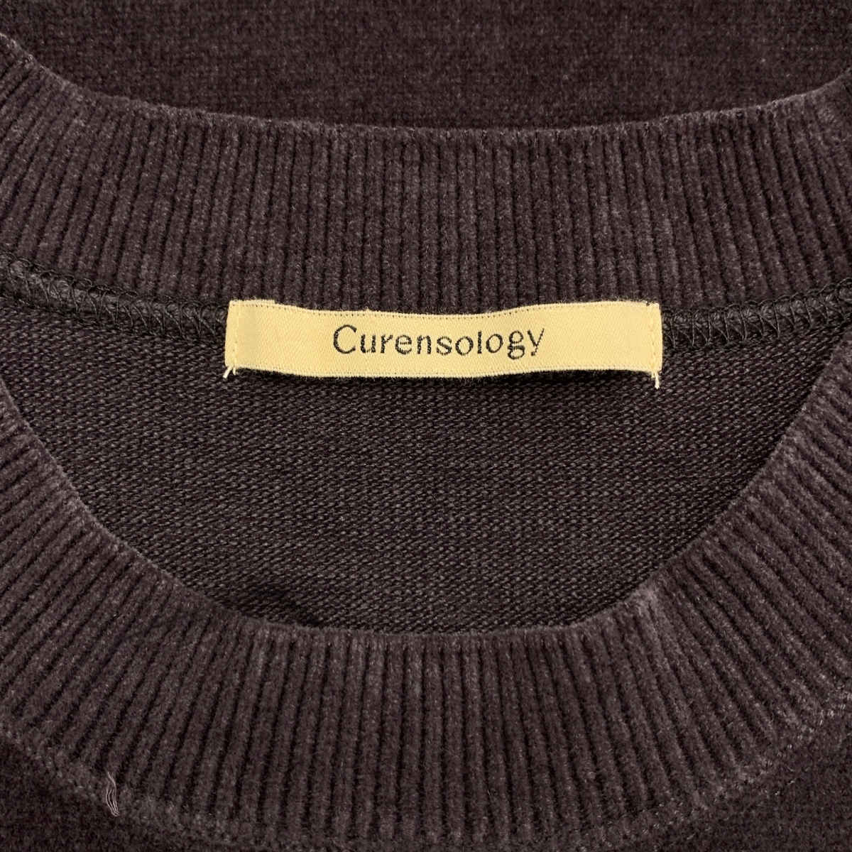 Curensology / カレンソロジー ニット ベロア チュニック ワンピース