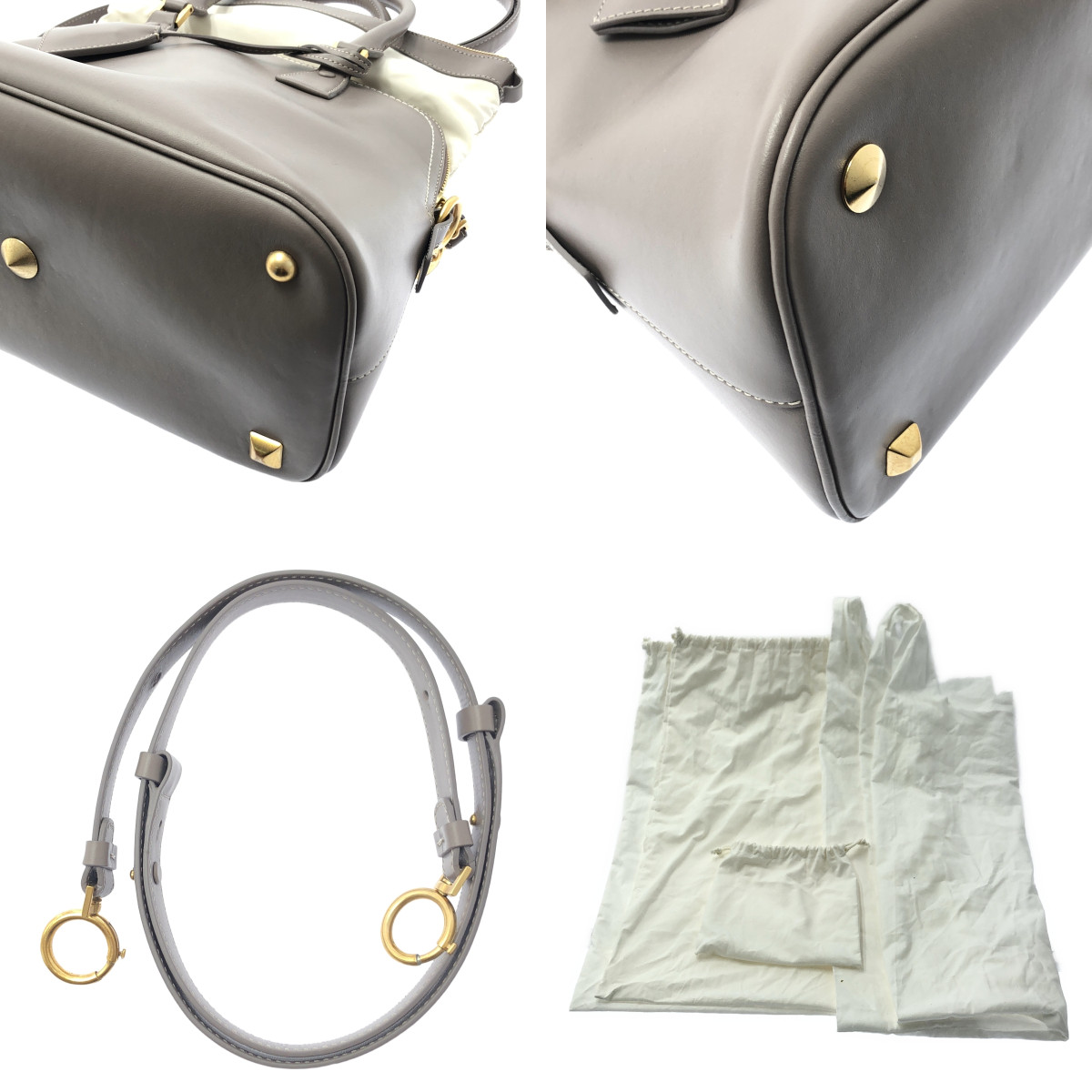 Maison Margiela / メゾンマルジェラ 5AC / ファイブエーシー 2way ショルダー付き レザー ハンドバッグ