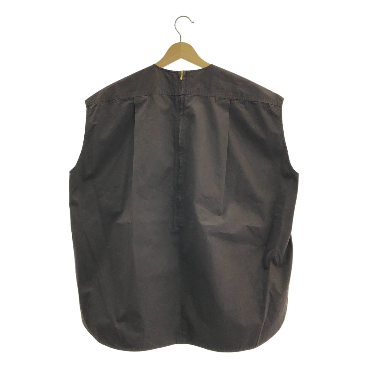 BLAMINK / ブラミンク コットン オーバーシルエット バックジップ スリット ブラウス