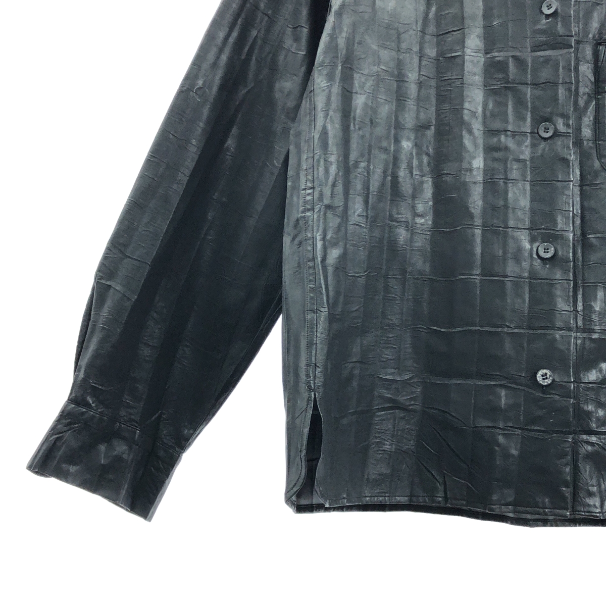 ISSEY MIYAKE / イッセイミヤケ プリーツ バンドカラー シャツ