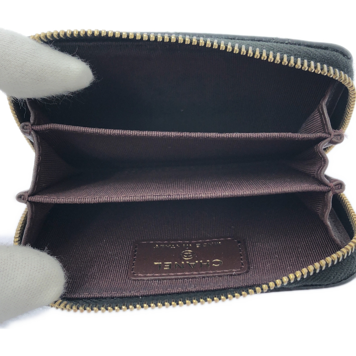 CHANEL / シャネル マトラッセ キャビアスキン コインパース ココマーク 小銭入れ ゴールド金具