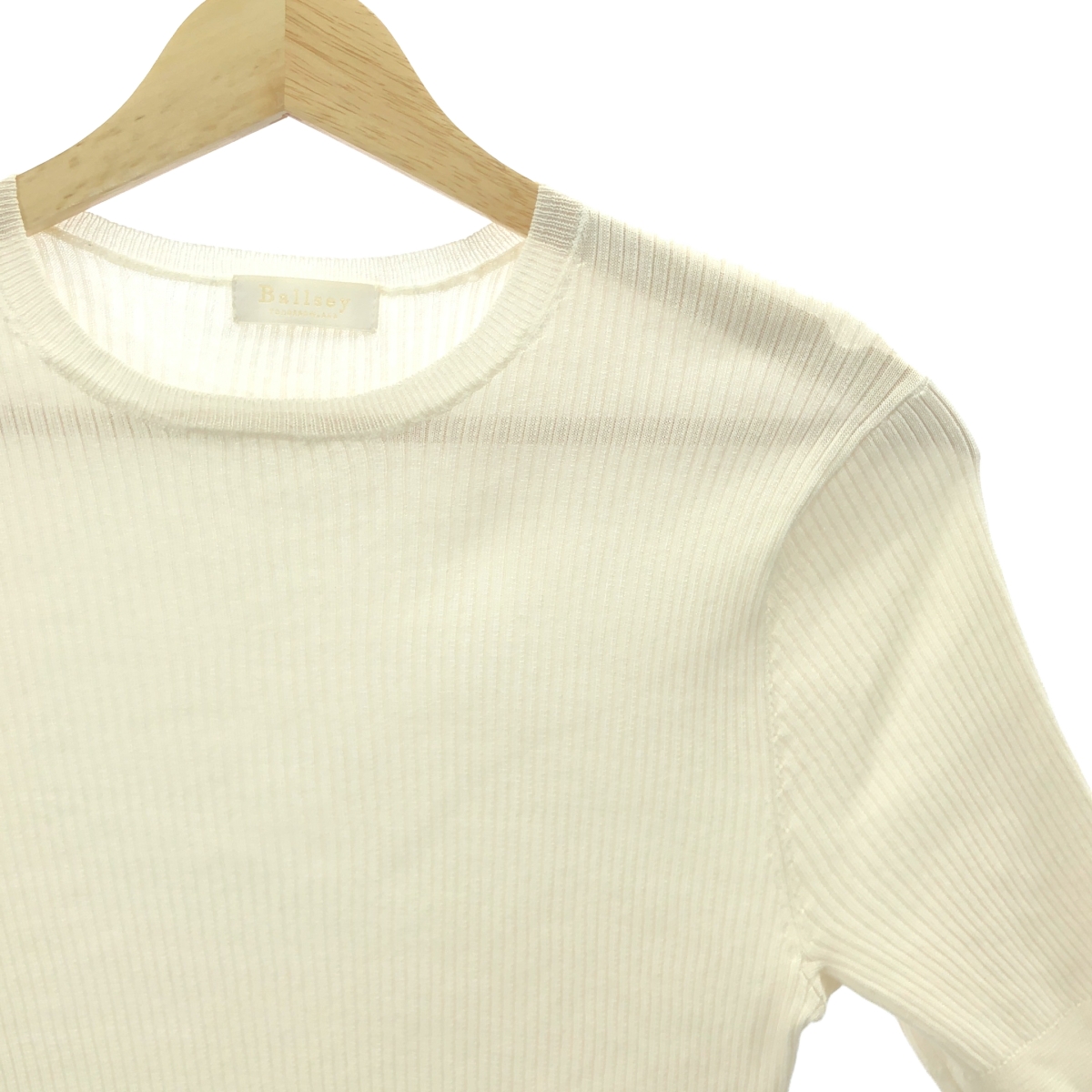 Tomorrowland BALLSEY / トゥモローランドボールジー マーセライズドコットンリブ ハーフスリーブプルオーバー トップス