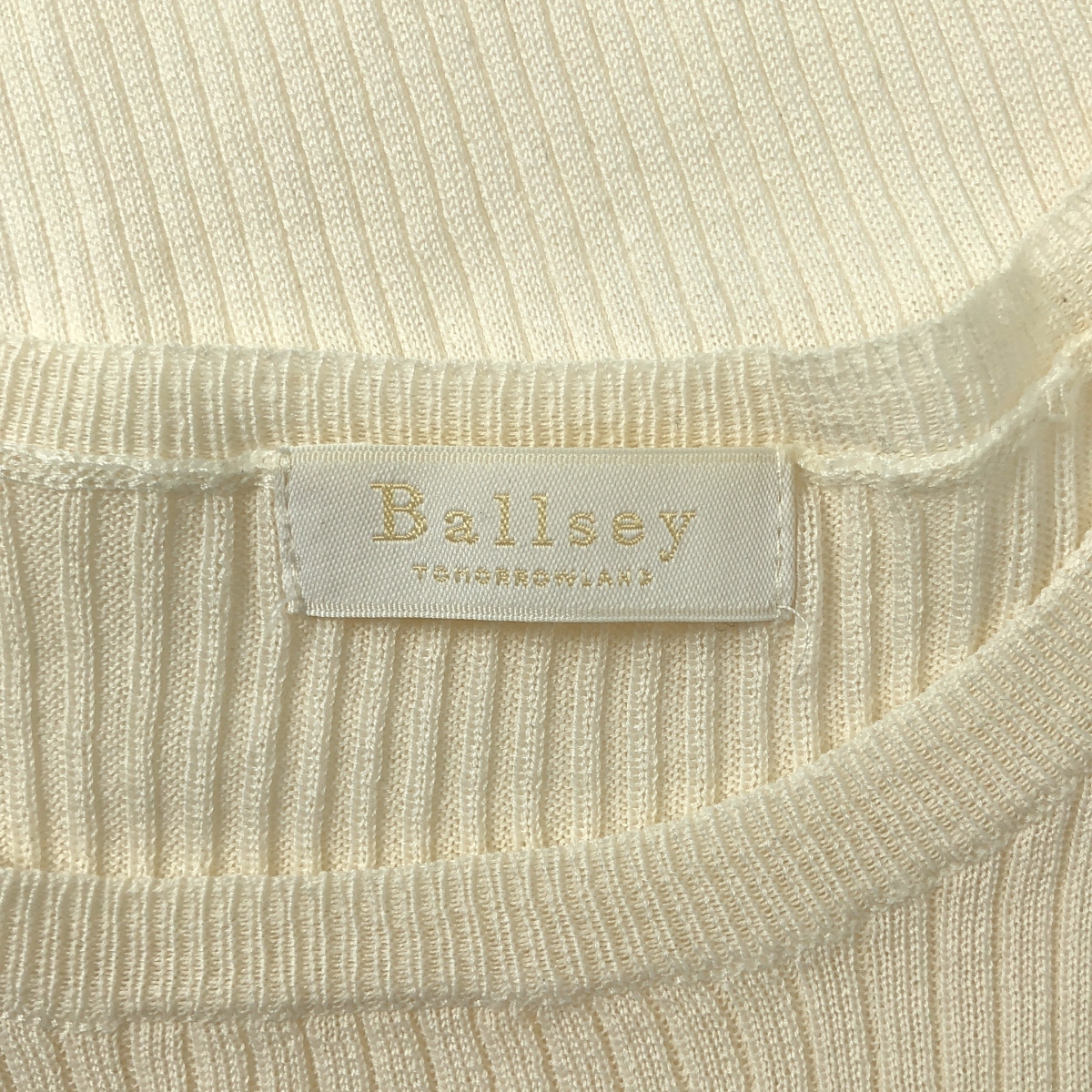 Tomorrowland BALLSEY / トゥモローランドボールジー マーセライズドコットンリブ ハーフスリーブプルオーバー トップス