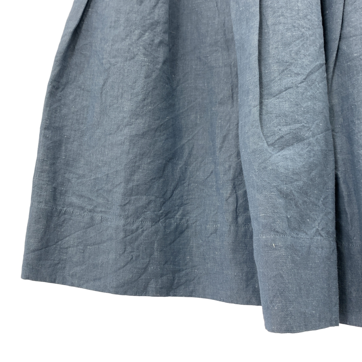 MARGARET HOWELL / マーガレットハウエル リネン サイドボタン プリーツ スカート