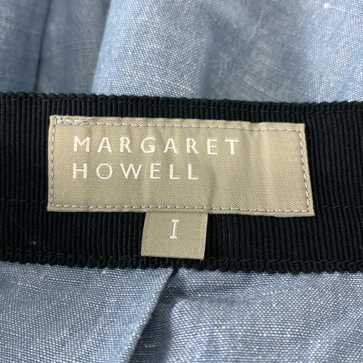 MARGARET HOWELL / マーガレットハウエル リネン サイドボタン プリーツ スカート