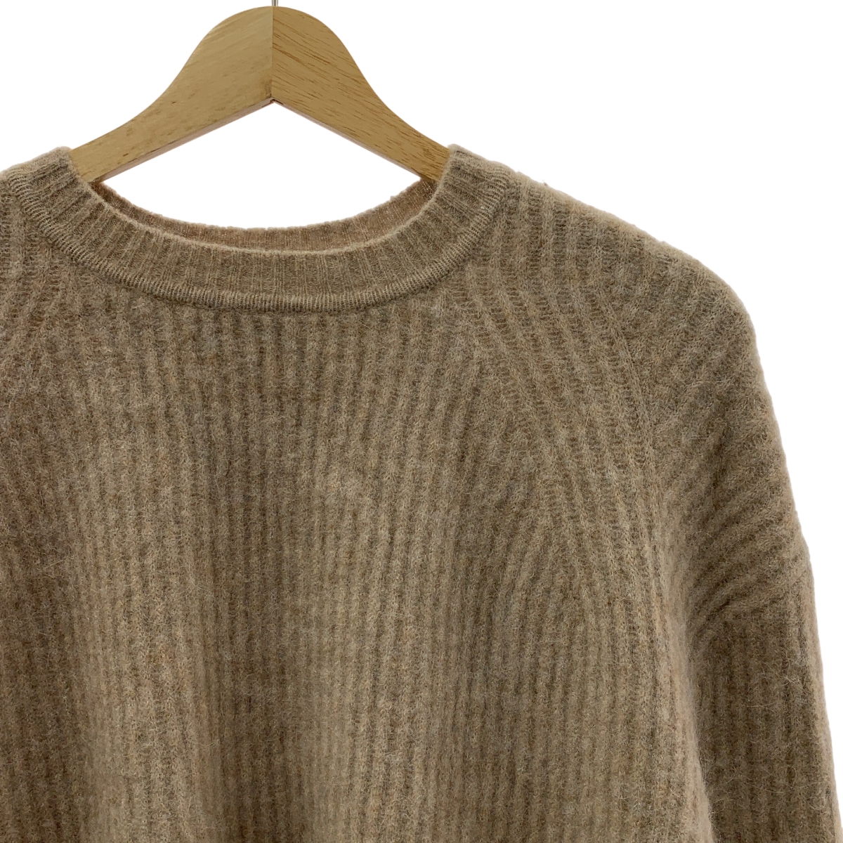 3.1 Phillip Lim / スリーワンフィリップリム Lofty Brushed Ribbed Pointelle-knit ウール アルパカ フレアニット