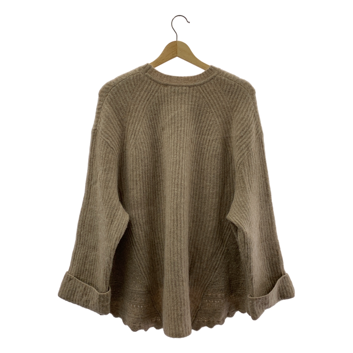 3.1 Phillip Lim / スリーワンフィリップリム Lofty Brushed Ribbed Pointelle-knit ウール アルパカ フレアニット