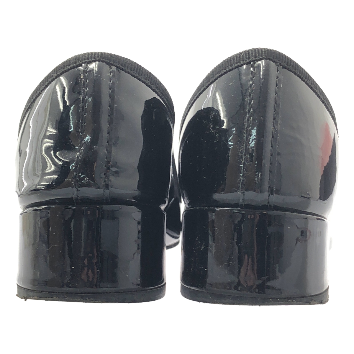 repetto / レペット パテントレザー リボン ヒール バレエシューズ