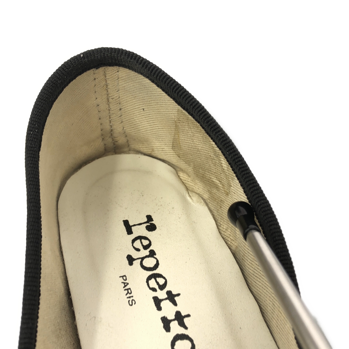 repetto / レペット パテントレザー リボン ヒール バレエシューズ