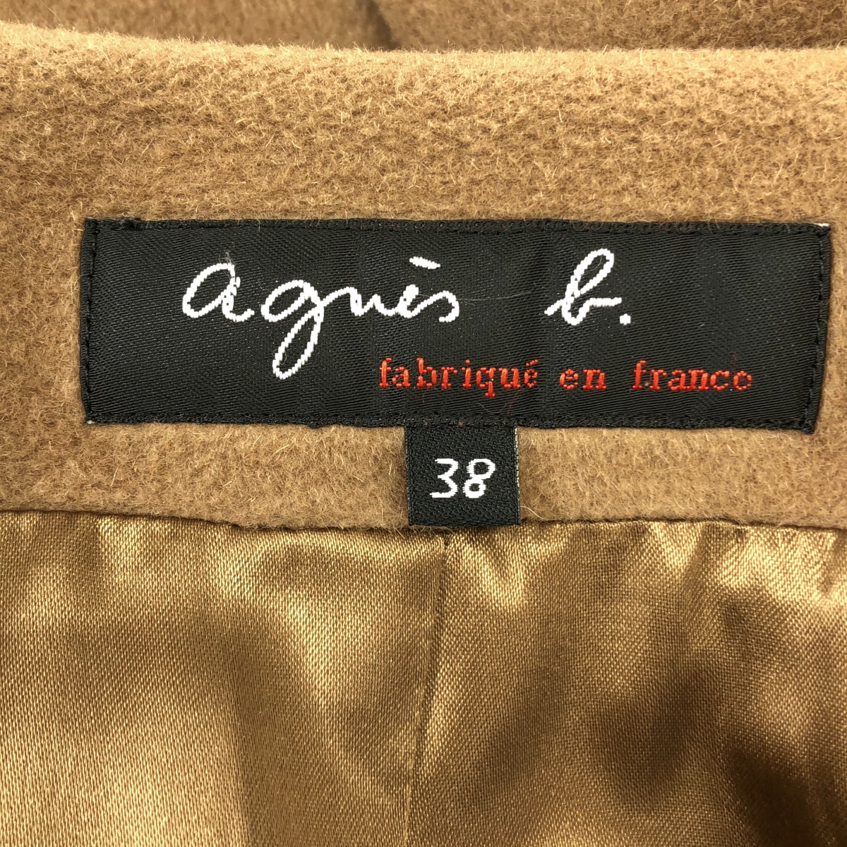 Agnes b. / アニエスベー ウール アンゴラ ノーカラーコート