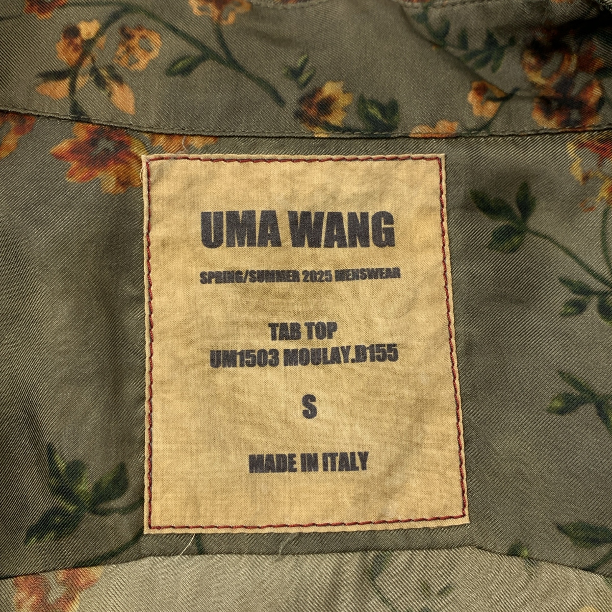 UMA WANG / ユマワン ビスコース レーヨン 総柄 オーバーシルエット シャツ