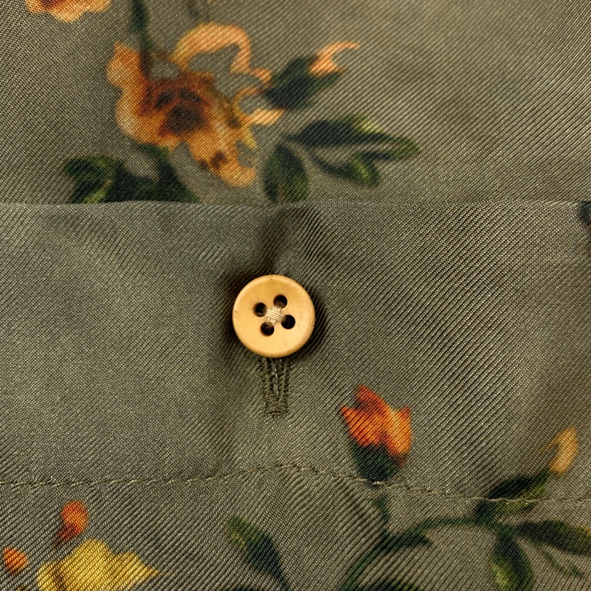 UMA WANG / ユマワン ビスコース レーヨン 総柄 オーバーシルエット シャツ