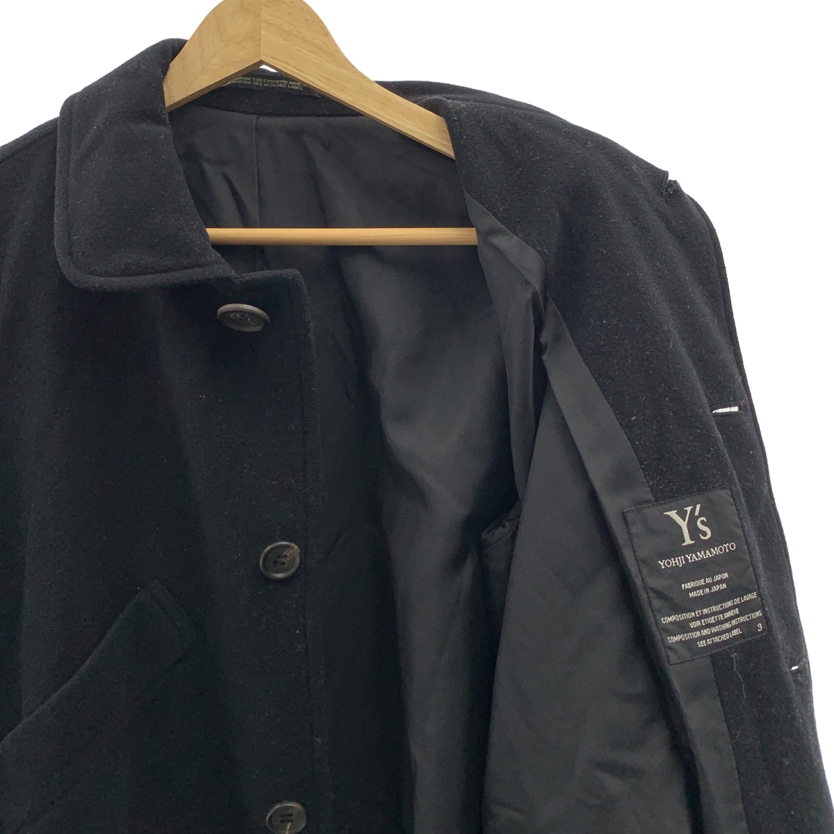 Y's / ワイズヨウジヤマモト ウール ラウンドカラー コート