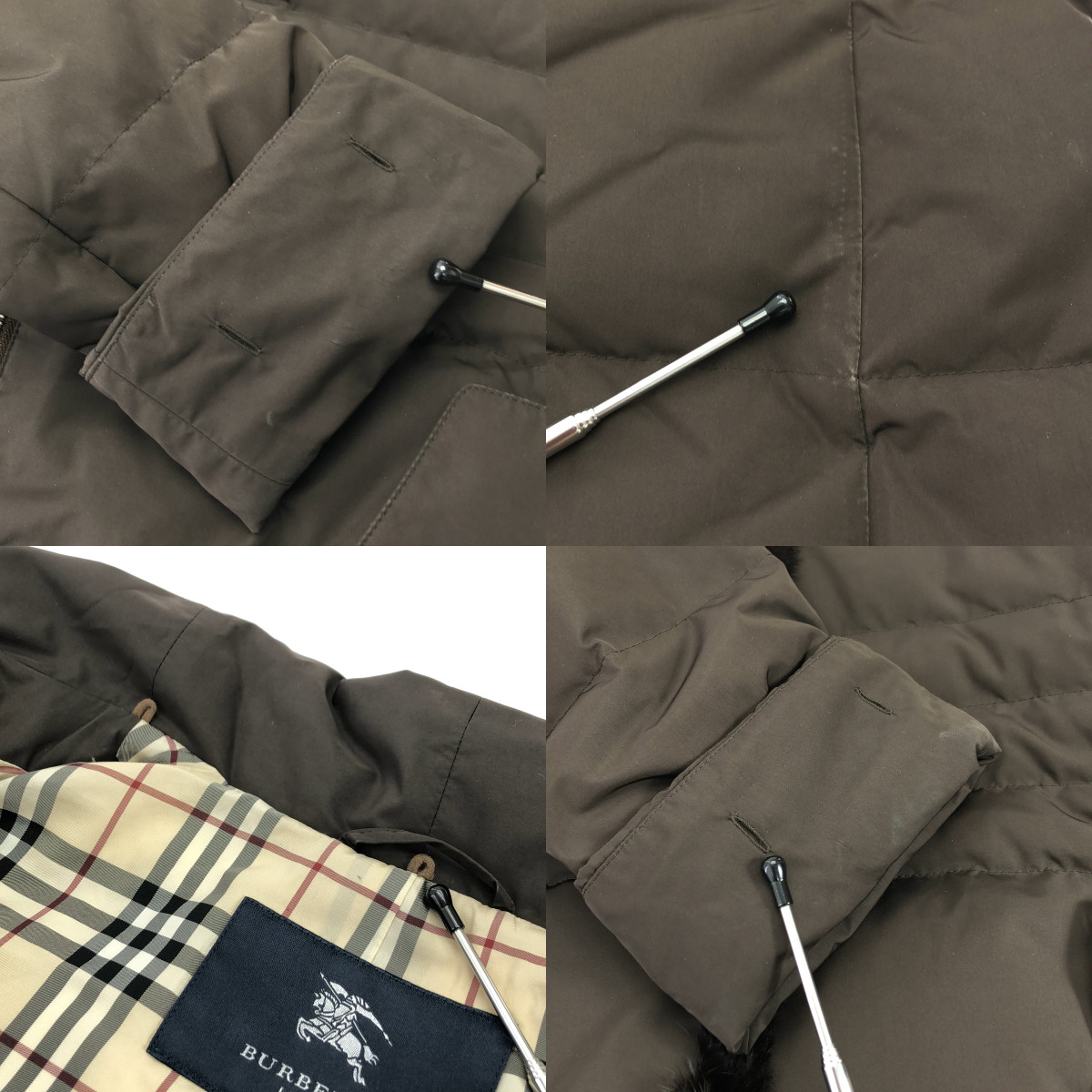 BURBERRY LONDON / バーバリーロンドン ノバチェック ファー ダウンジャケット