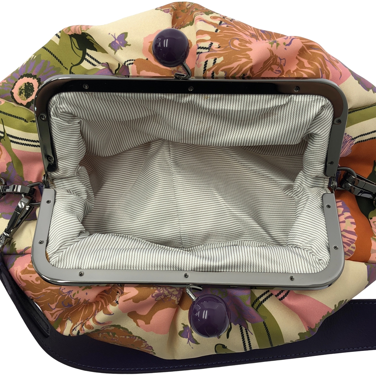 WEEKEND MAX MARA / ウィークエンドマックスマーラ twill pasticcino bag / 2way ショルダー付き 総柄 がま口 パスティチーノバッグ