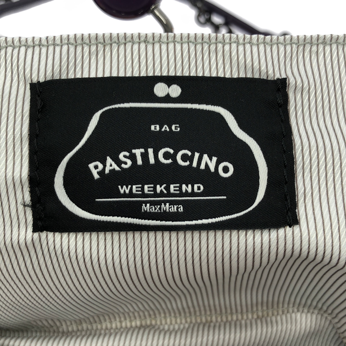 WEEKEND MAX MARA / ウィークエンドマックスマーラ twill pasticcino bag / 2way ショルダー付き 総柄 がま口 パスティチーノバッグ