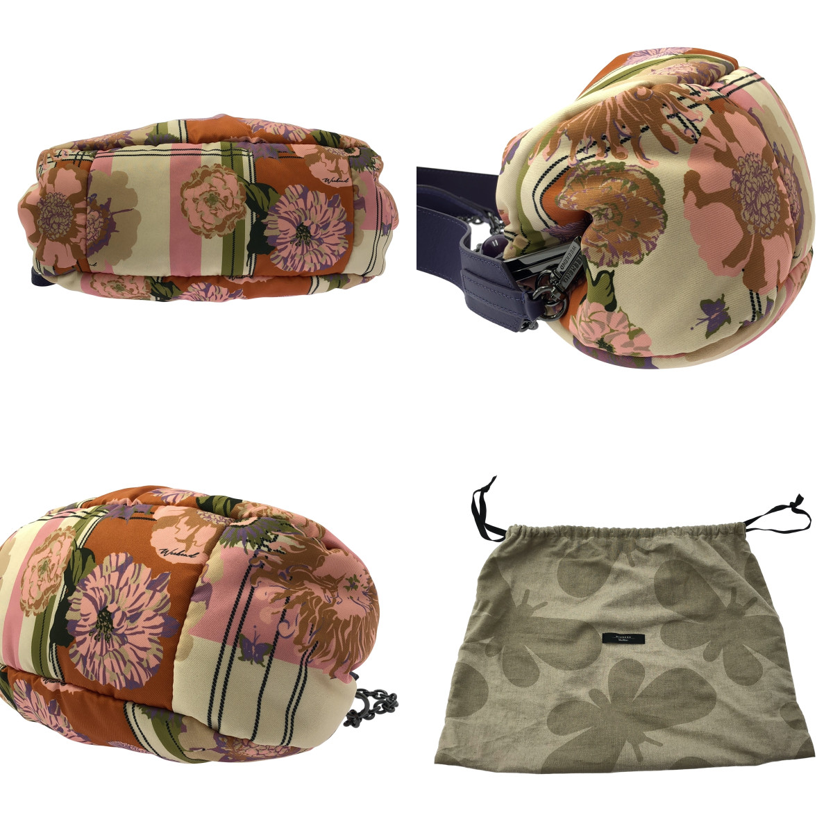 WEEKEND MAX MARA / ウィークエンドマックスマーラ twill pasticcino bag / 2way ショルダー付き 総柄 がま口 パスティチーノバッグ