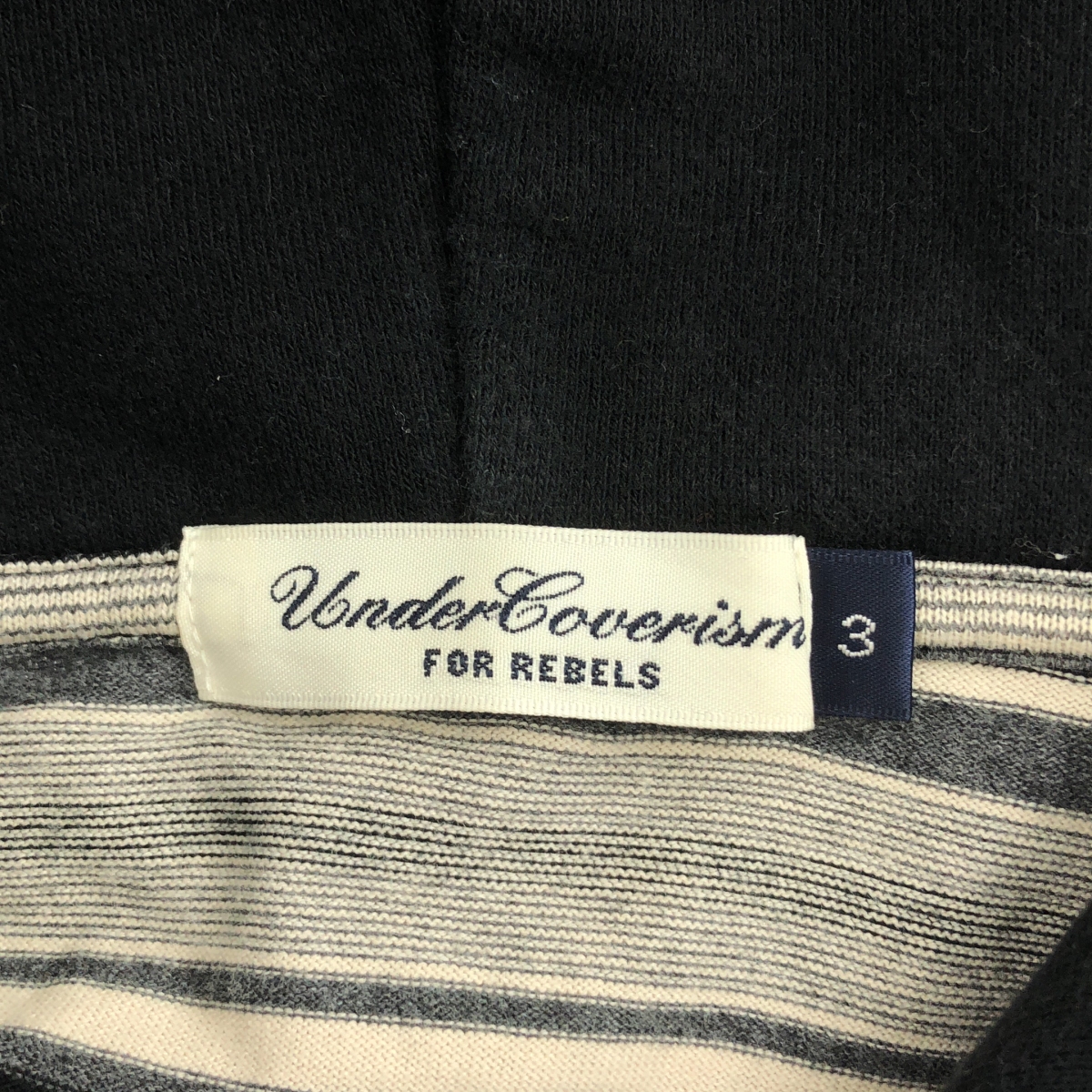 UNDERCOVERISM / アンダーカバイズム ボーダー カットソー フーディ