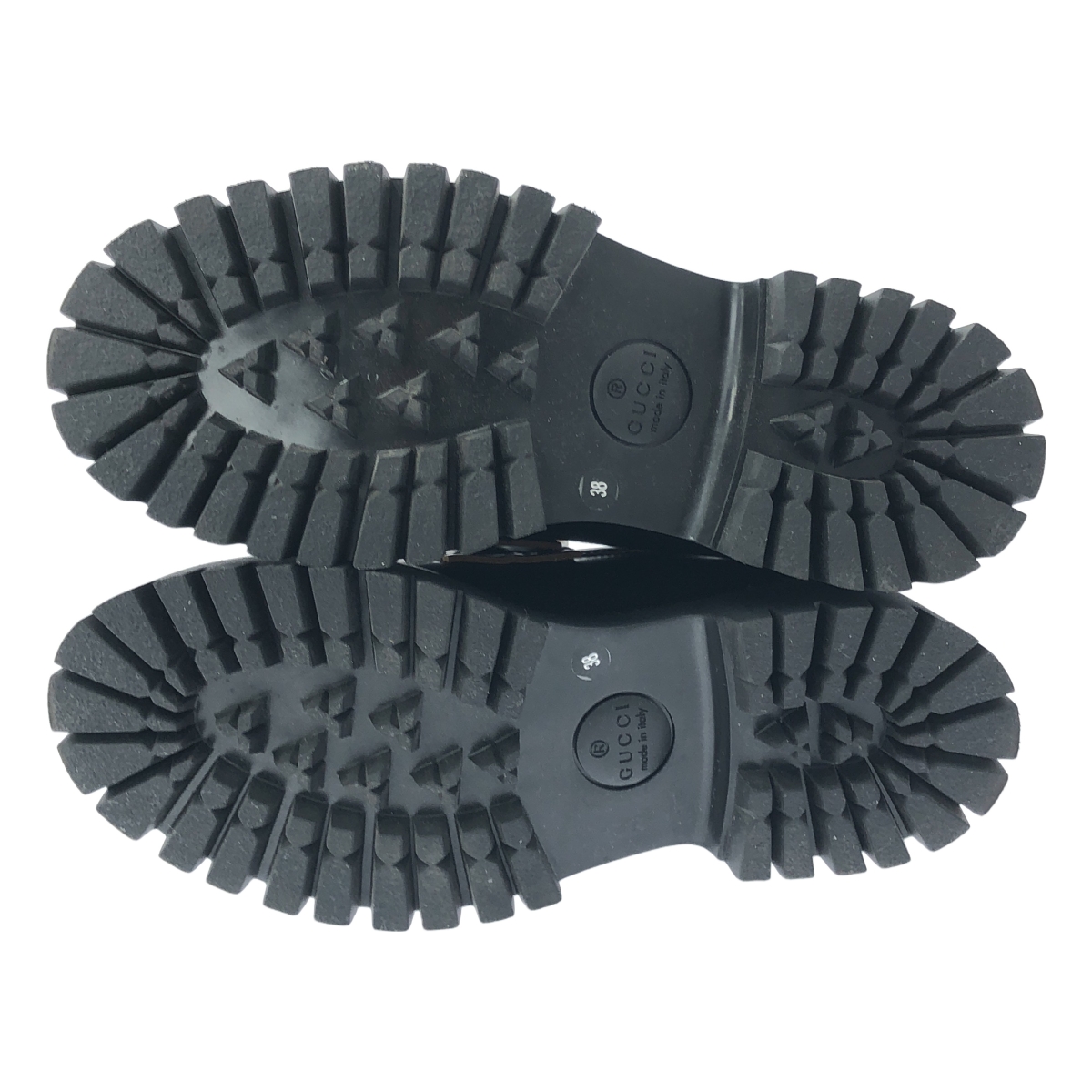 GUCCI / グッチ Forsebit Bee Loafer ビー / シャイニースムースレザー ホースビット ラグソール ローファ